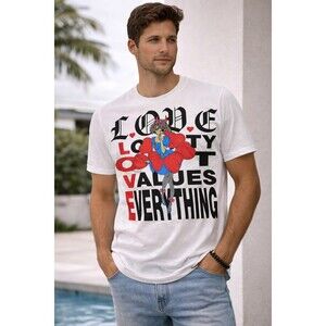 Lode Loyalty Out Values Everything White T Shirt Size S